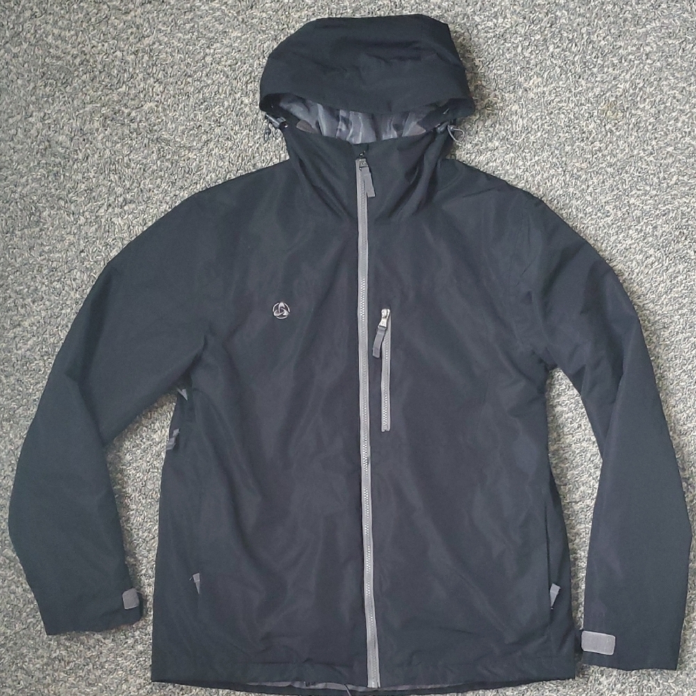 Men's Turbine Ski/Snowboard Winter Black Hooded Jacket